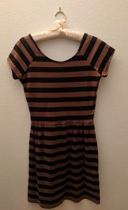 Simple brown striped Dress